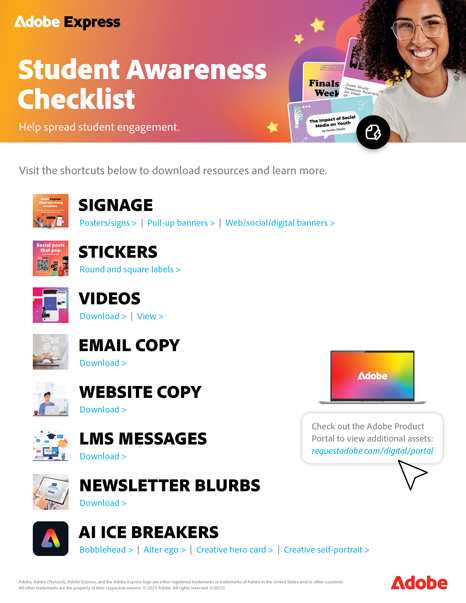 Student awareness checklist