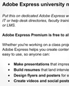 Adobe Express newsletter copy