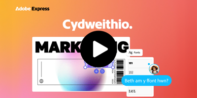 Adobe Express for faculty<br>(Welsh — long)