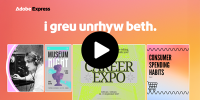 Adobe Express for faculty<br>(Welsh — short)