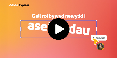 Adobe Express for students<br>(Welsh — long)