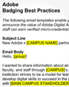 Badging best practices
